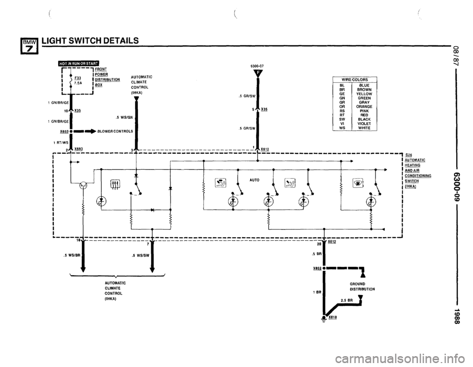 BMW 735i 1987 E32 Electrical Troubleshooting Manual 