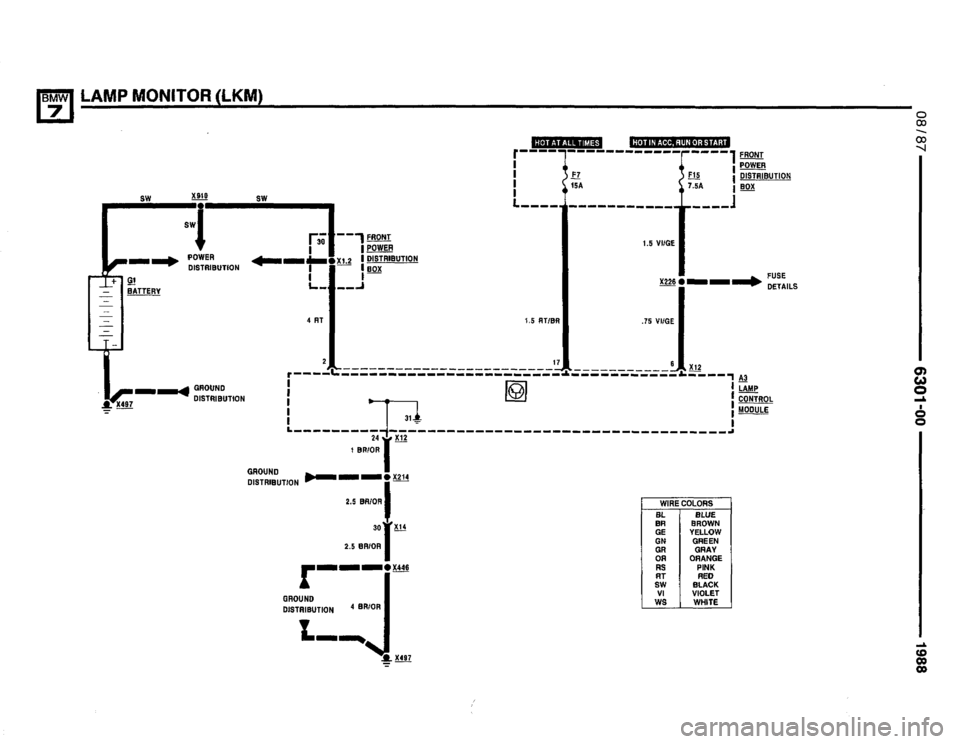 BMW 735i 1987 E32 Electrical Troubleshooting Manual 
