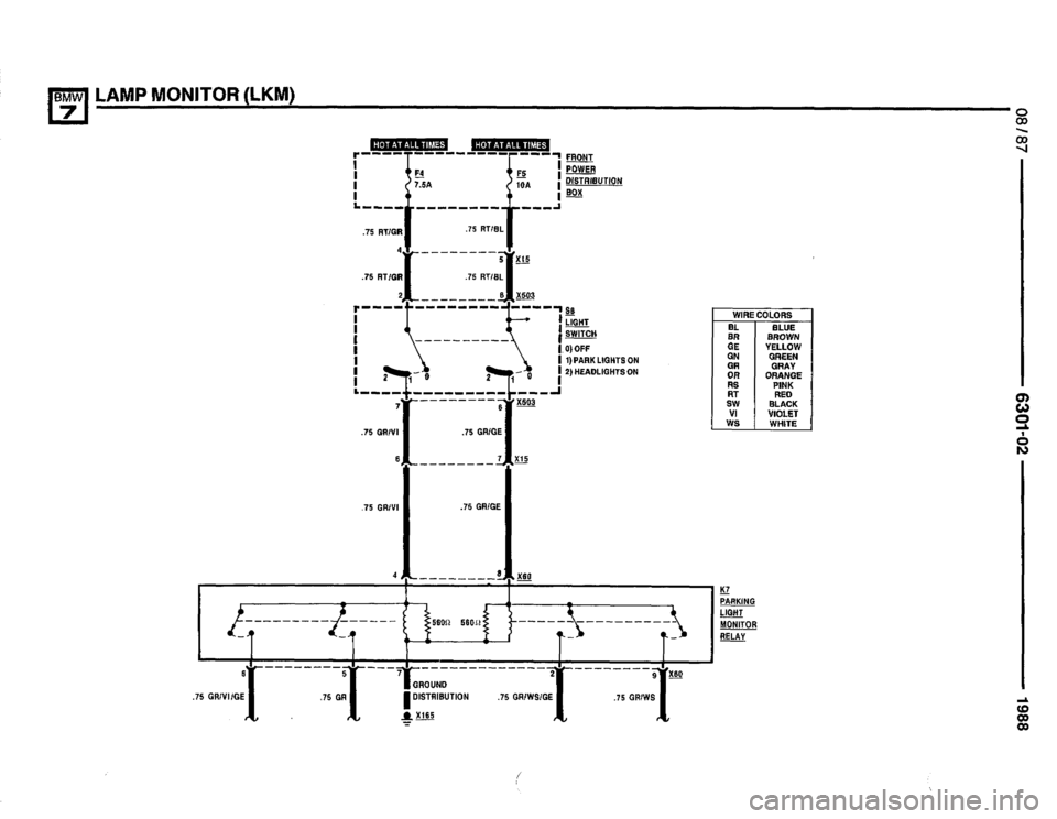 BMW 735i 1987 E32 Electrical Troubleshooting Manual 