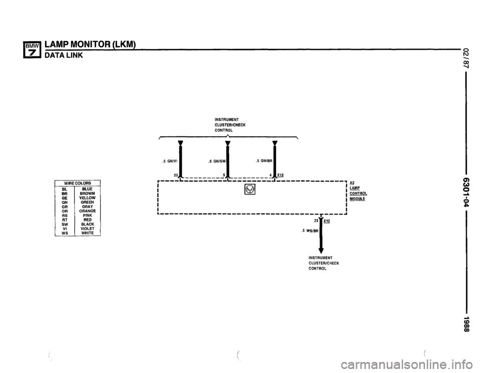 BMW 735i 1987 E32 Electrical Troubleshooting Manual 