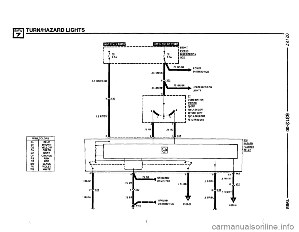 BMW 735i 1987 E32 Electrical Troubleshooting Manual 