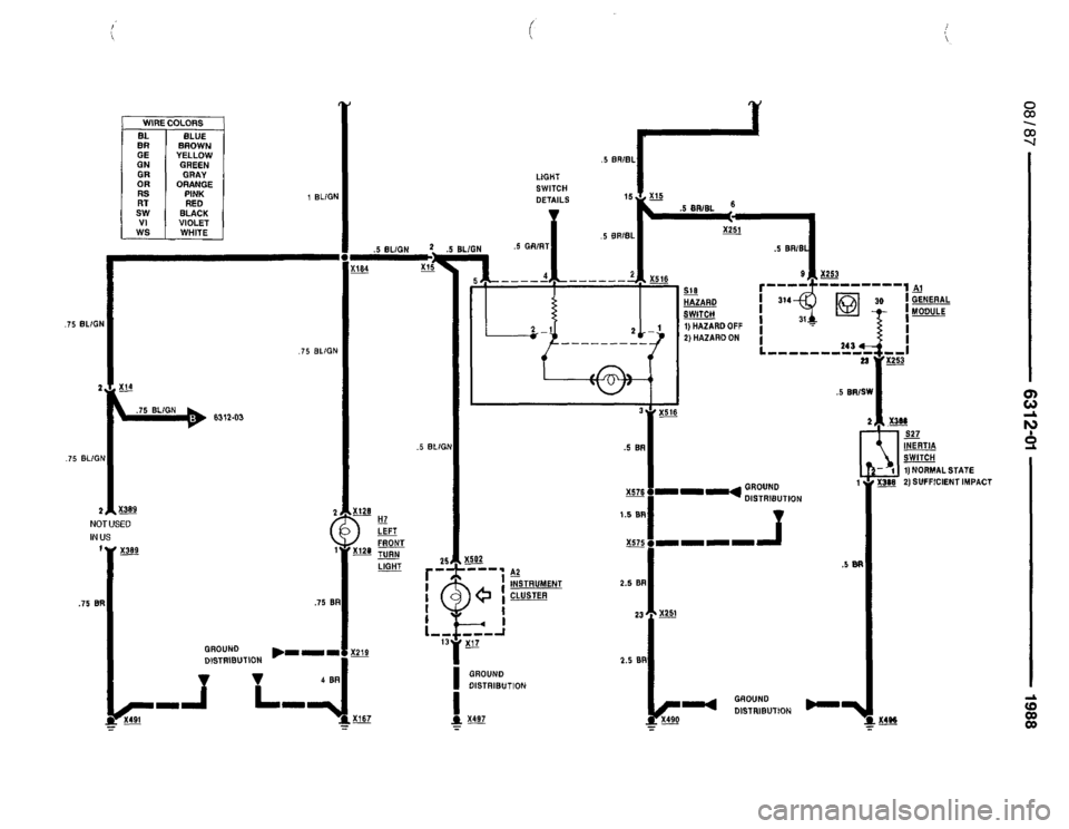 BMW 735i 1987 E32 Electrical Troubleshooting Manual 