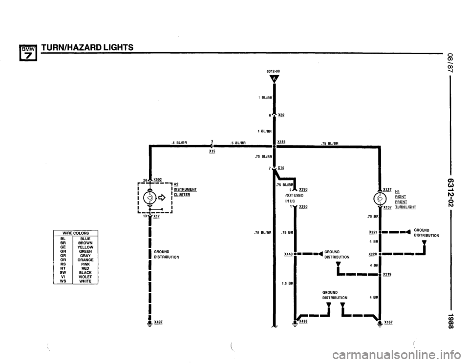 BMW 735i 1987 E32 Electrical Troubleshooting Manual 