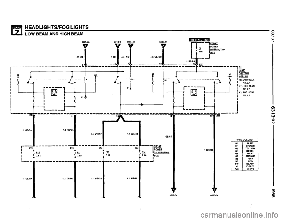 BMW 735i 1987 E32 Electrical Troubleshooting Manual 