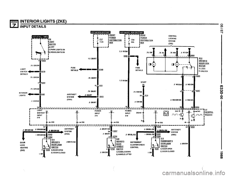 BMW 735i 1987 E32 Electrical Troubleshooting Manual 