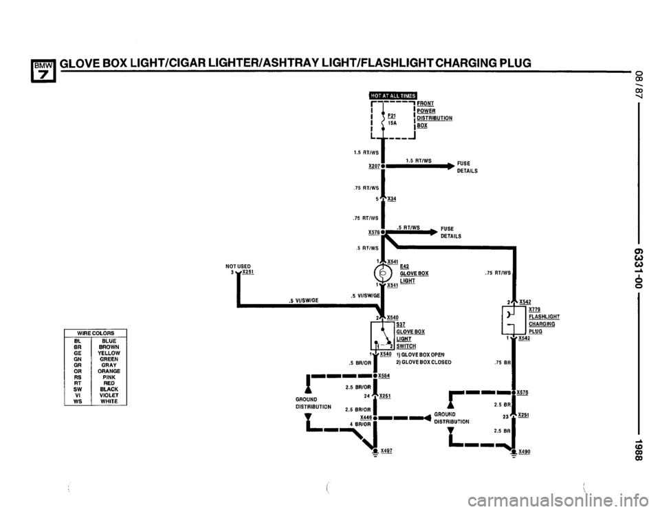 BMW 735i 1987 E32 Electrical Troubleshooting Manual 