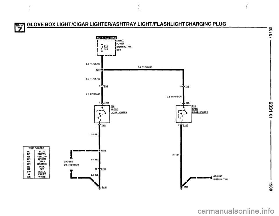 BMW 735i 1987 E32 Electrical Troubleshooting Manual 