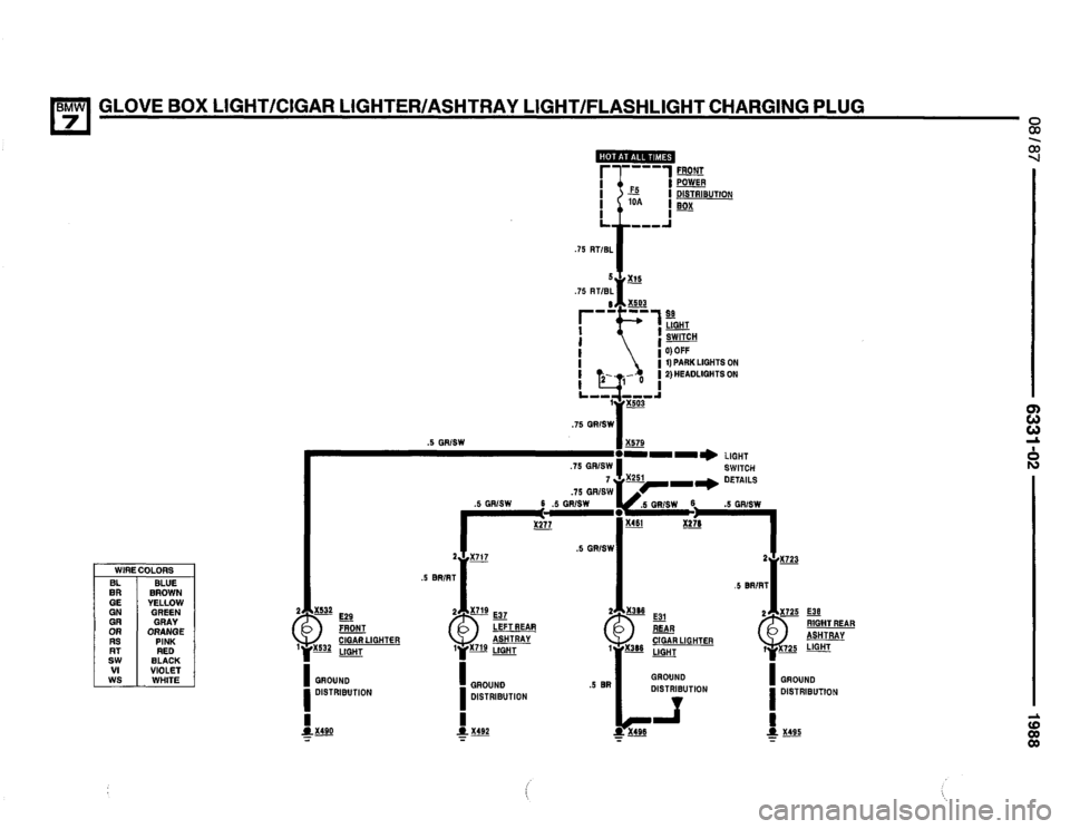 BMW 735i 1987 E32 Electrical Troubleshooting Manual 