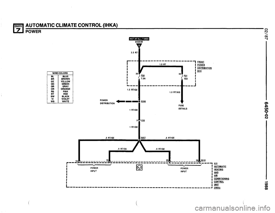 BMW 735i 1987 E32 Electrical Troubleshooting Manual 