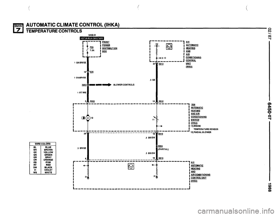 BMW 735i 1987 E32 Electrical Troubleshooting Manual 