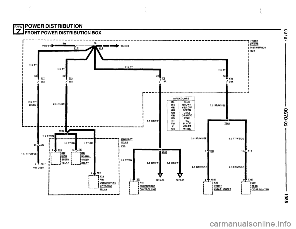 BMW 735i 1987 E32 Electrical Troubleshooting Manual 