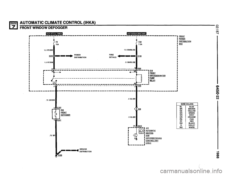 BMW 735i 1987 E32 Electrical Troubleshooting Manual 