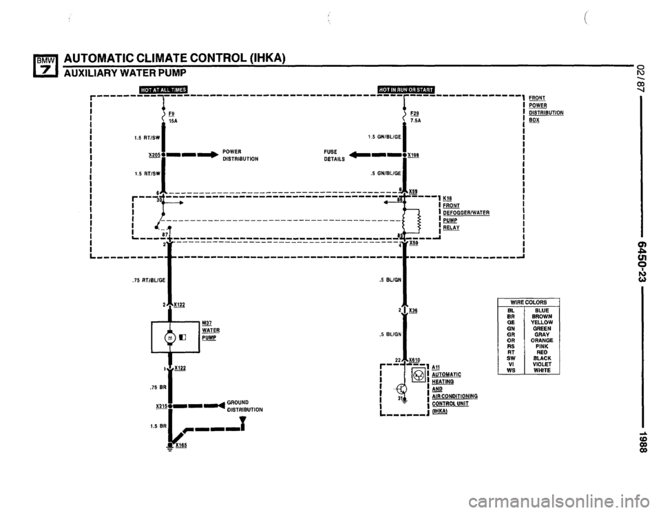 BMW 735i 1987 E32 Electrical Troubleshooting Manual 
