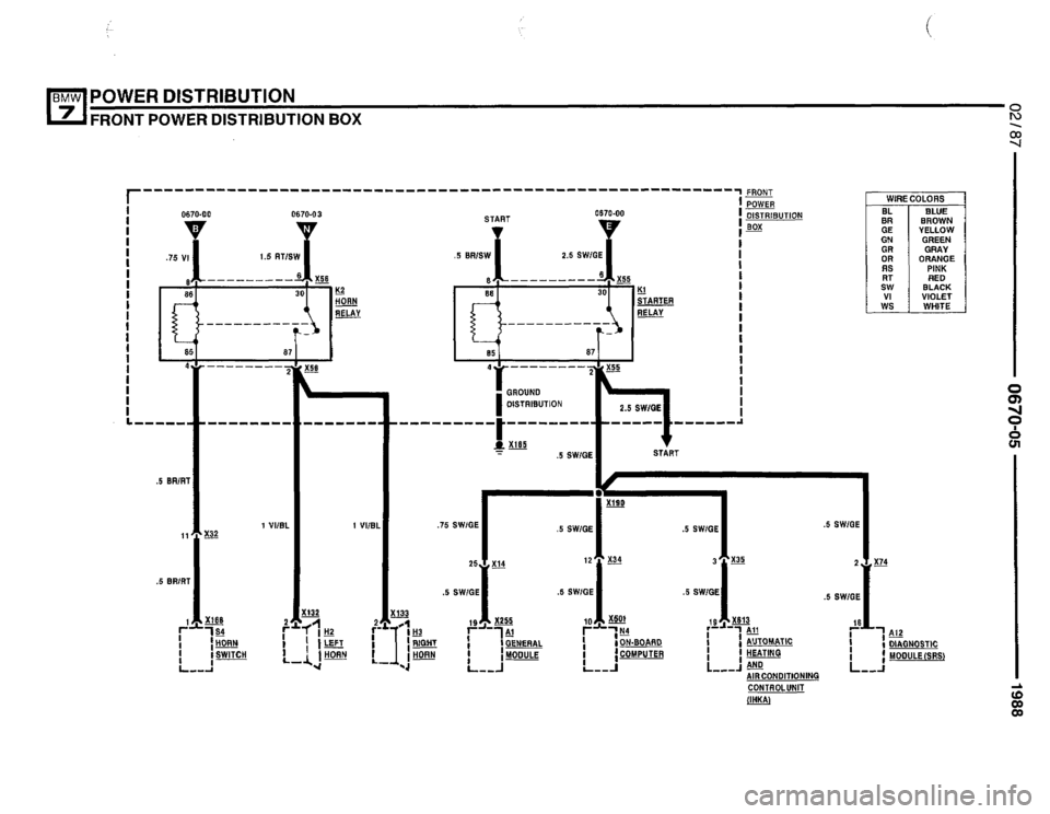 BMW 735i 1987 E32 Electrical Troubleshooting Manual 