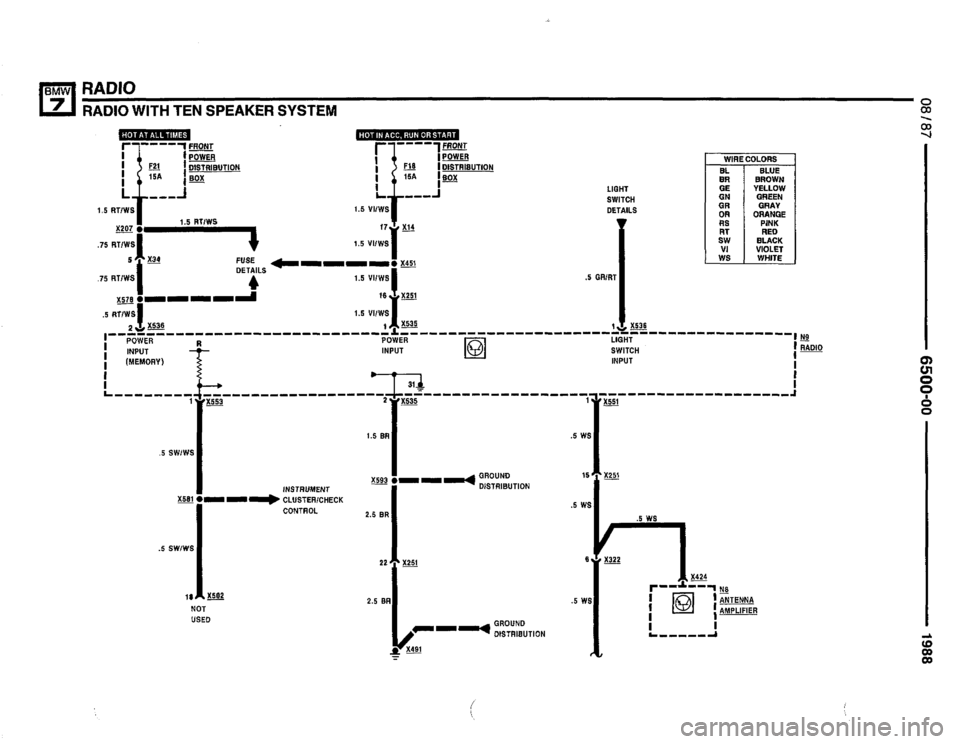 BMW 735i 1987 E32 Electrical Troubleshooting Manual 
