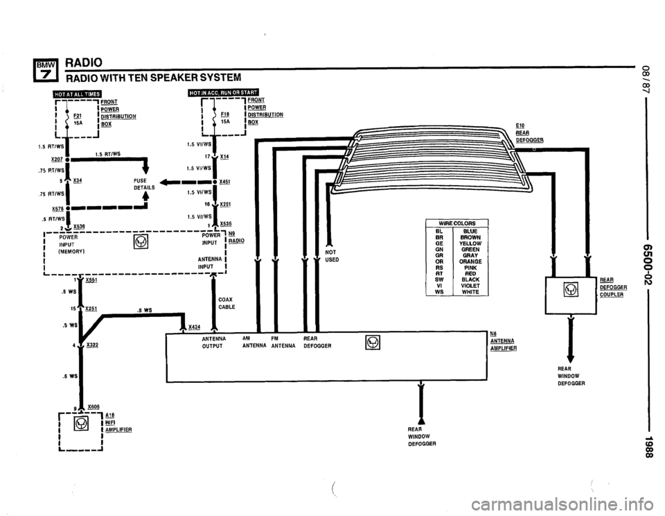 BMW 735i 1987 E32 Electrical Troubleshooting Manual 