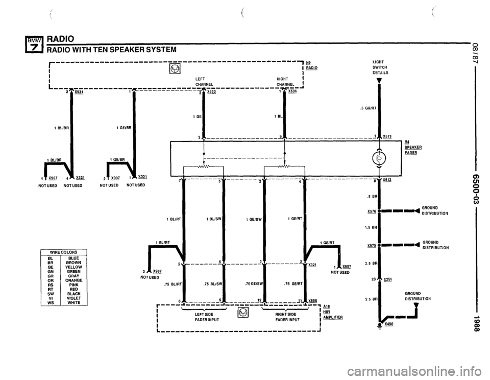 BMW 735i 1987 E32 Electrical Troubleshooting Manual 
