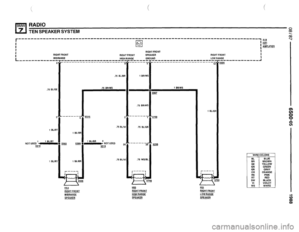 BMW 735i 1987 E32 Electrical Troubleshooting Manual 