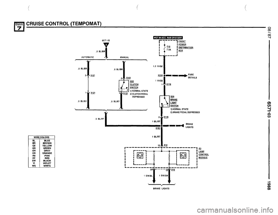 BMW 735i 1987 E32 Electrical Troubleshooting Manual 