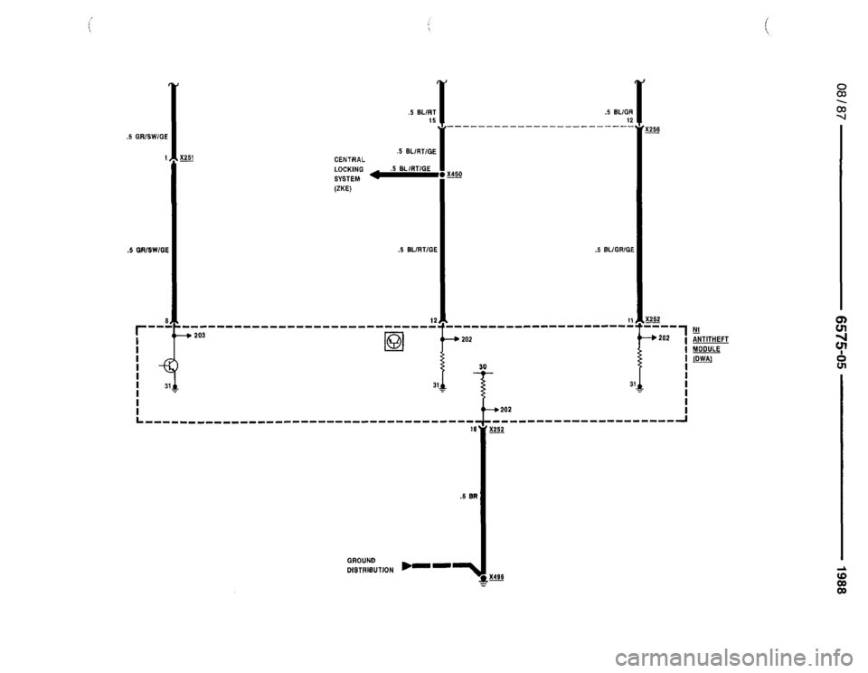 BMW 735i 1987 E32 Electrical Troubleshooting Manual 