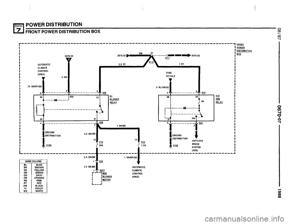 BMW 735i 1987 E32 Electrical Troubleshooting Manual 