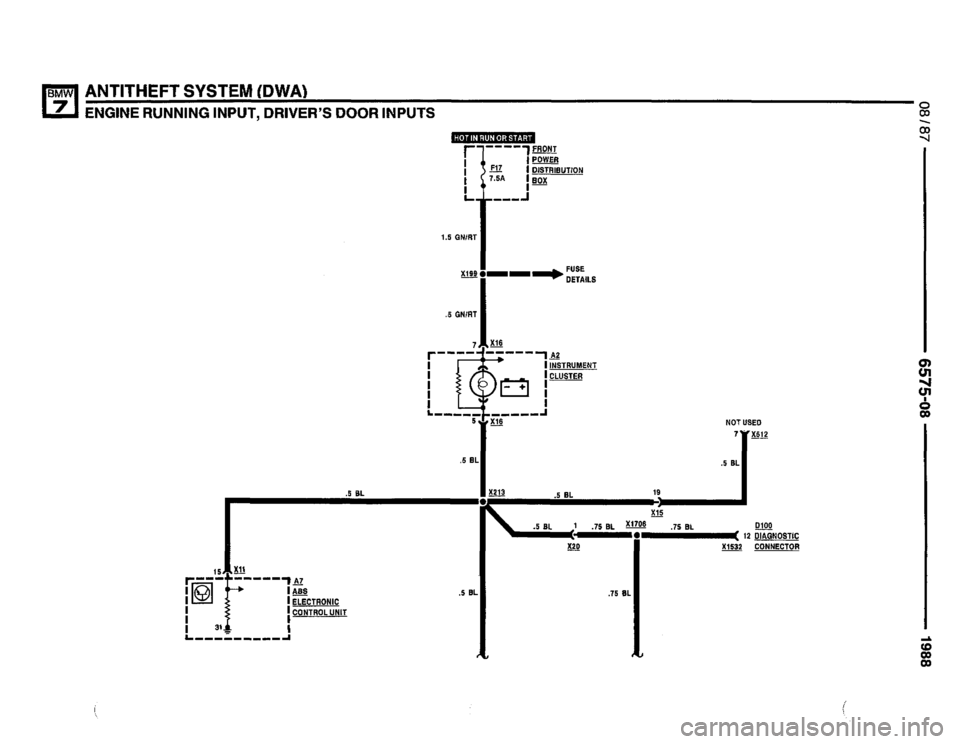 BMW 735i 1987 E32 Electrical Troubleshooting Manual 