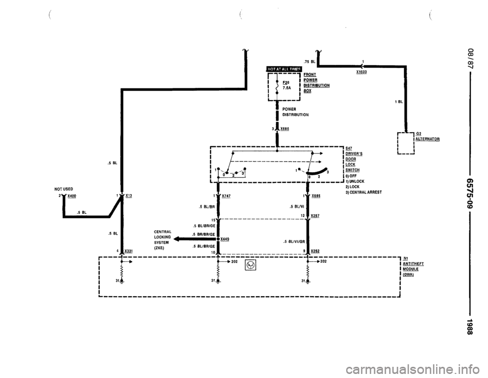 BMW 735i 1987 E32 Electrical Troubleshooting Manual 