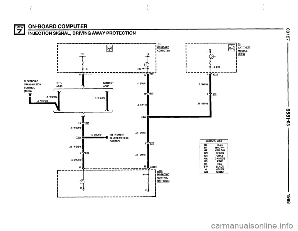 BMW 735i 1987 E32 Electrical Troubleshooting Manual 