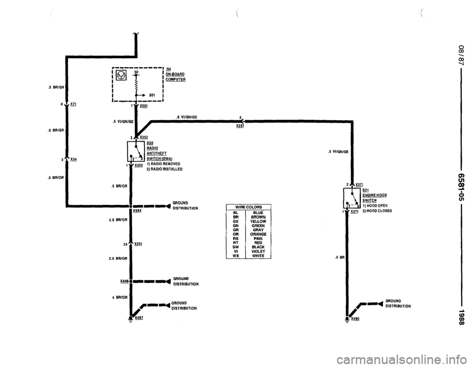 BMW 735i 1987 E32 Electrical Troubleshooting Manual 