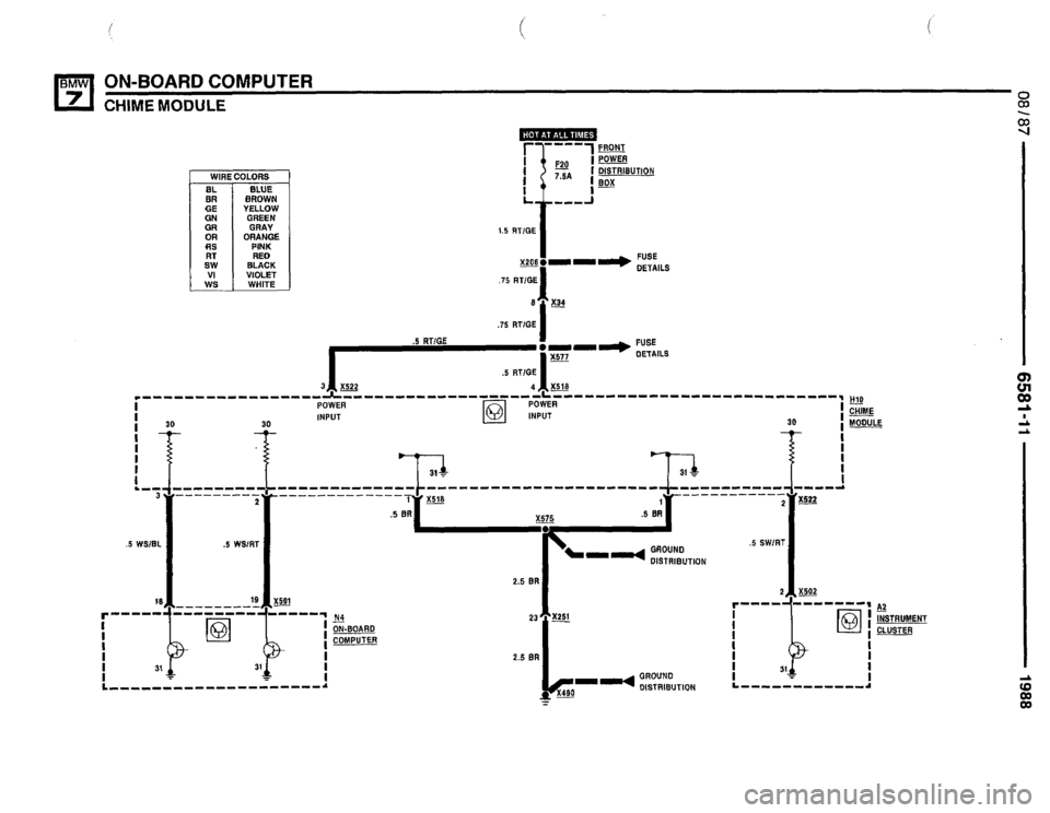 BMW 735i 1987 E32 Electrical Troubleshooting Manual 