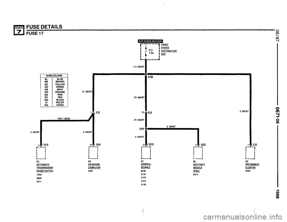 BMW 735i 1987 E32 Electrical Troubleshooting Manual 