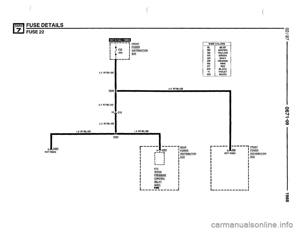 BMW 735i 1987 E32 Electrical Troubleshooting Manual 