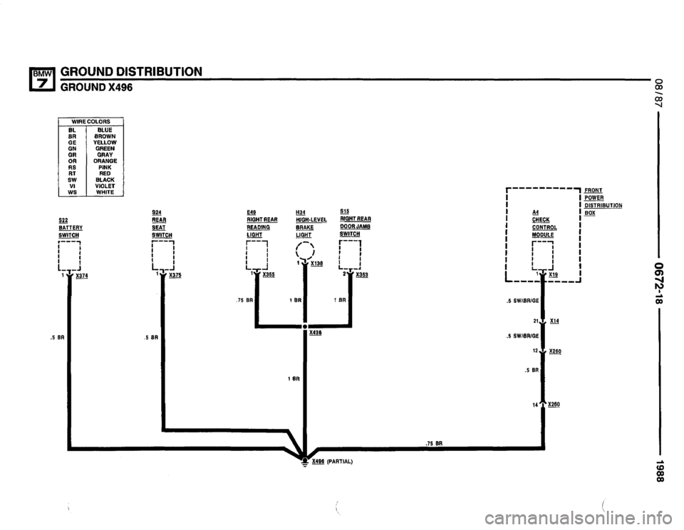 BMW 735i 1987 E32 Electrical Troubleshooting Manual 