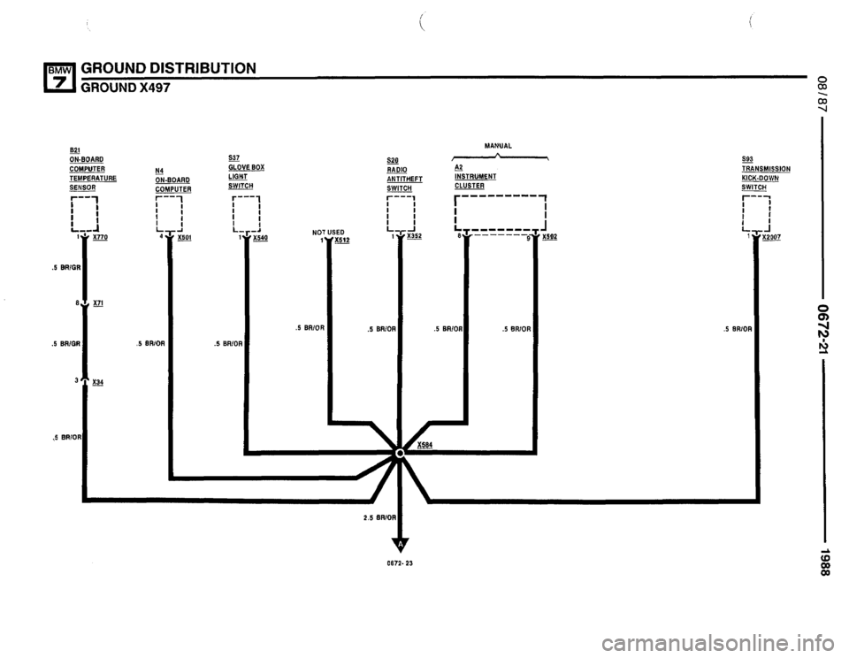 BMW 735i 1987 E32 Electrical Troubleshooting Manual 