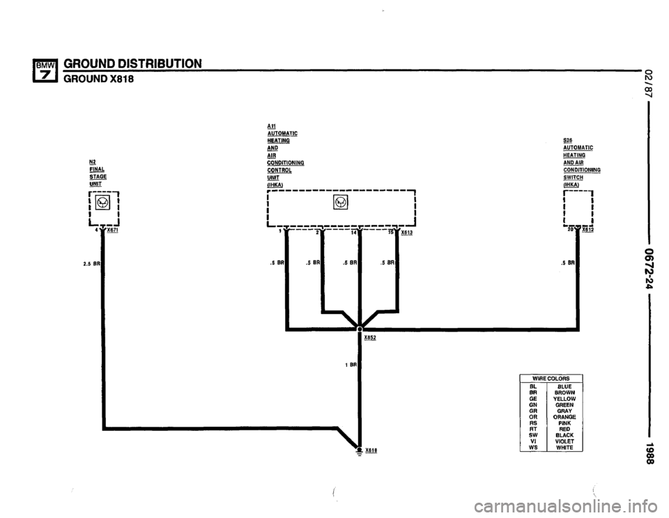 BMW 735i 1987 E32 Electrical Troubleshooting Manual 