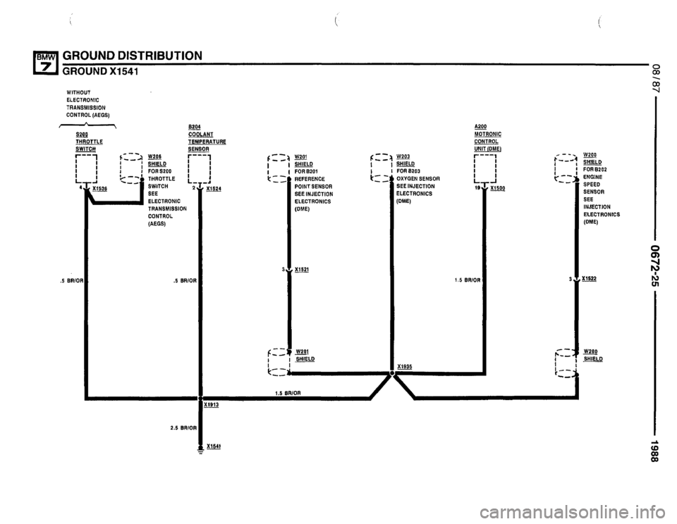 BMW 735i 1987 E32 Electrical Troubleshooting Manual 