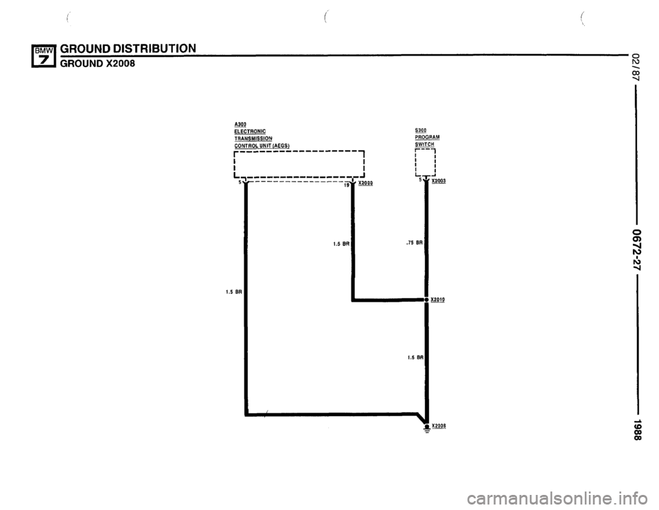 BMW 735i 1987 E32 Electrical Troubleshooting Manual 