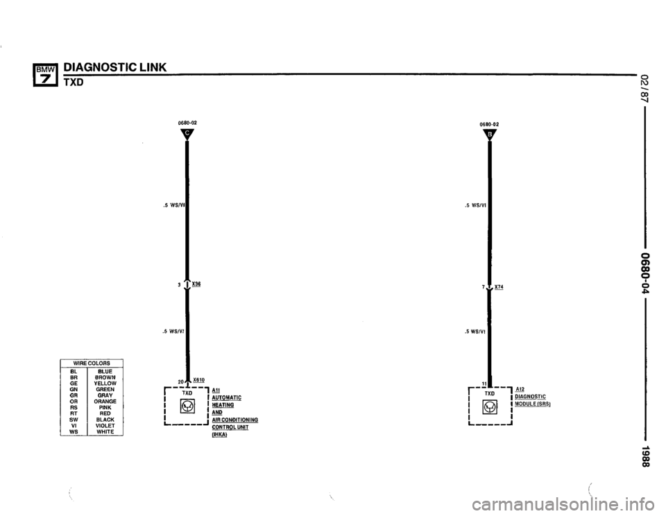 BMW 735i 1987 E32 Electrical Troubleshooting Manual 