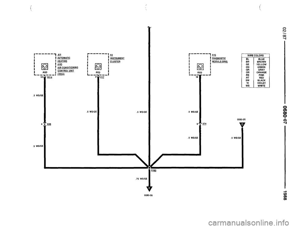 BMW 735i 1987 E32 Electrical Troubleshooting Manual 