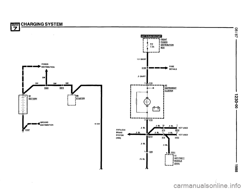 BMW 735i 1987 E32 Electrical Troubleshooting Manual 