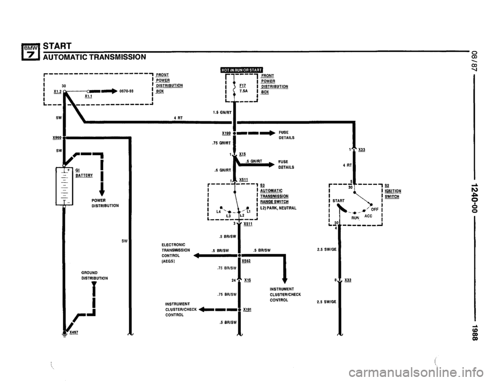 BMW 735i 1987 E32 Electrical Troubleshooting Manual 