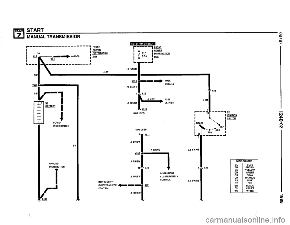 BMW 735i 1987 E32 Electrical Troubleshooting Manual 