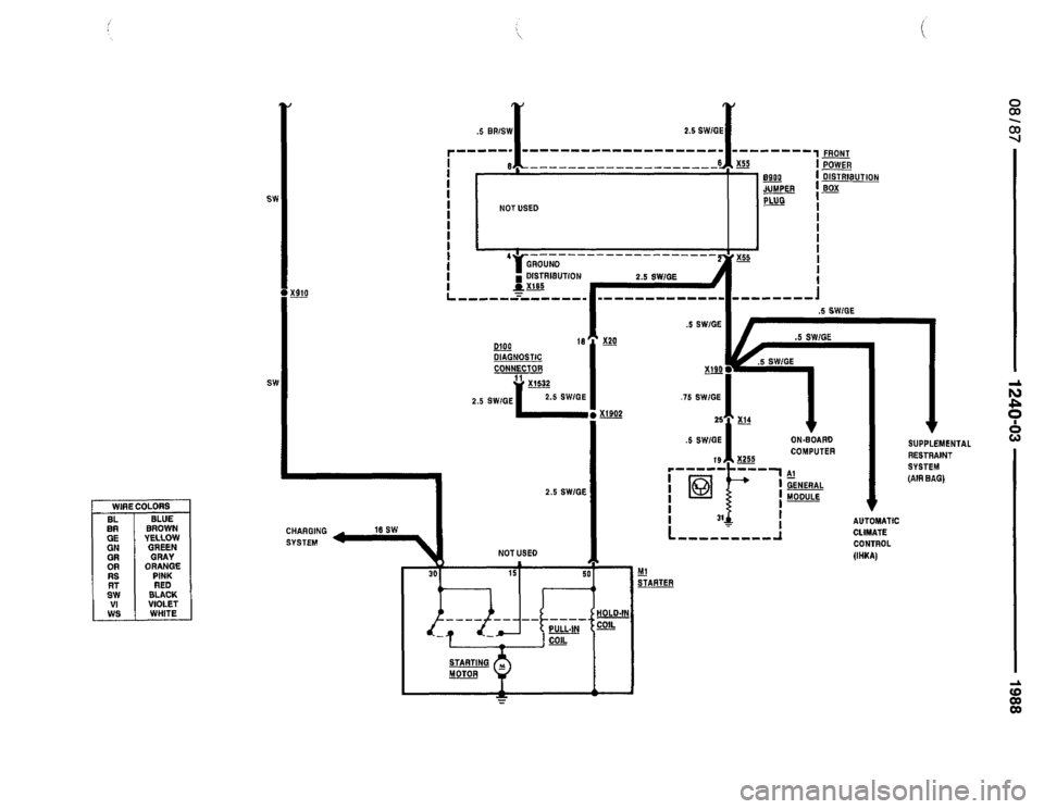 BMW 735i 1987 E32 Electrical Troubleshooting Manual 
