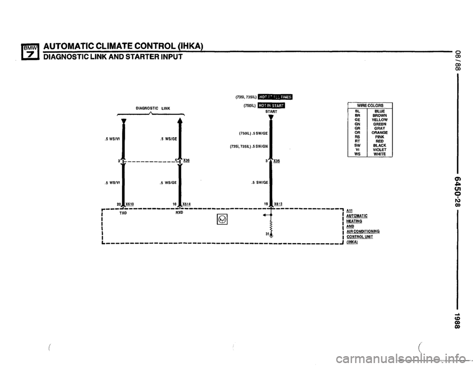 BMW 750il 1988 E32 Electrical Troubleshooting Manual 