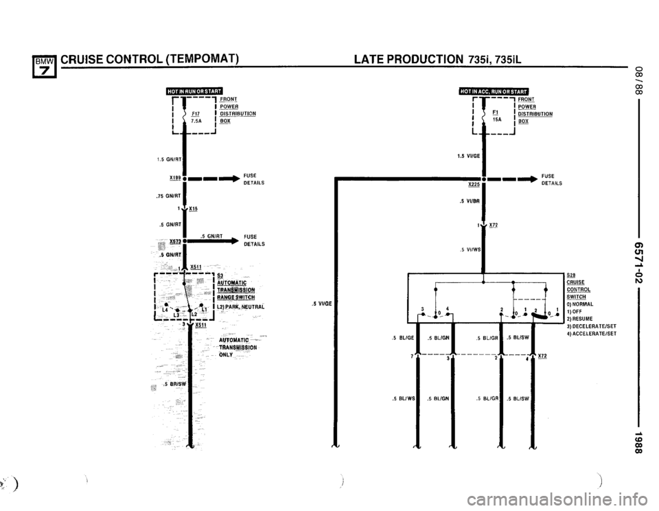 BMW 750il 1988 E32 Electrical Troubleshooting Manual 