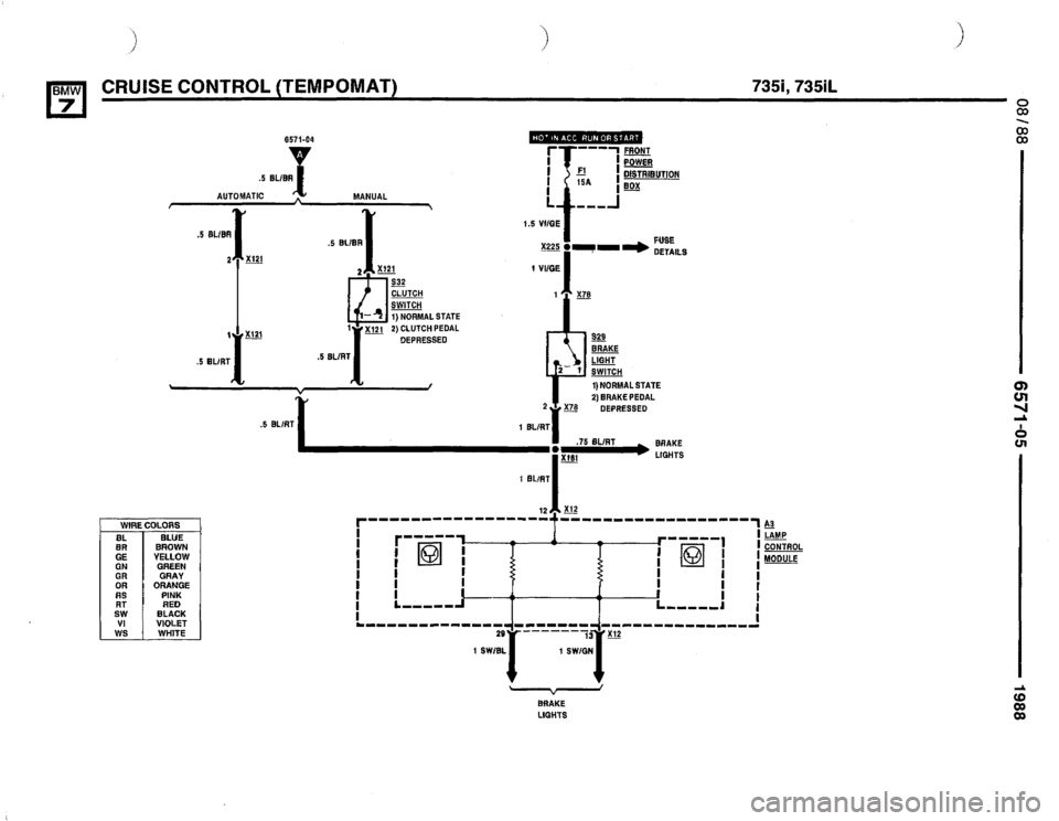 BMW 750il 1988 E32 Electrical Troubleshooting Manual 