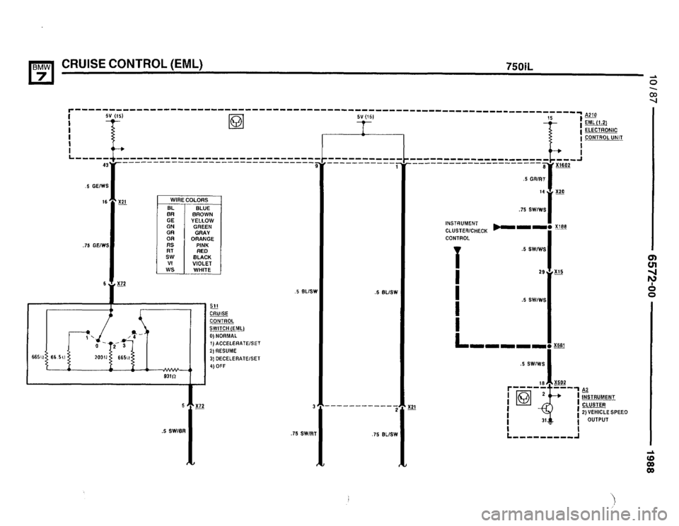 BMW 750il 1988 E32 Electrical Troubleshooting Manual 