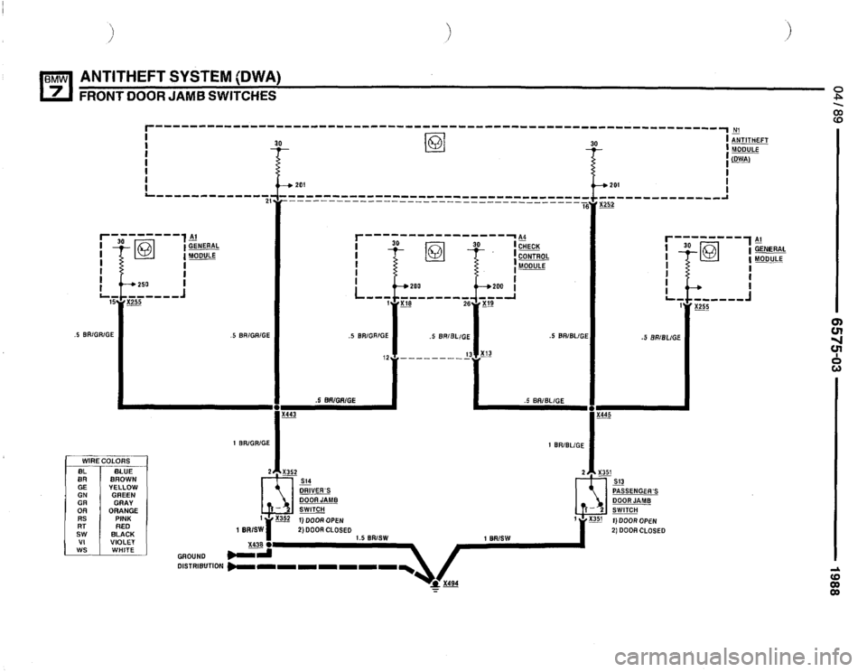 BMW 735i 1988 E32 Electrical Troubleshooting Manual 