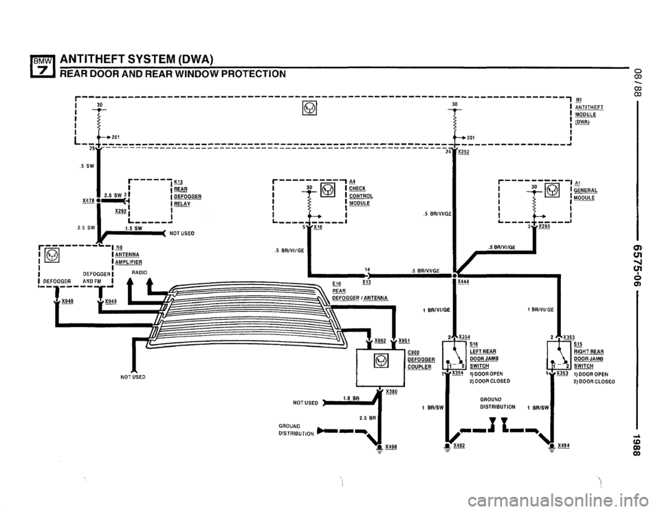 BMW 735i 1988 E32 Electrical Troubleshooting Manual 