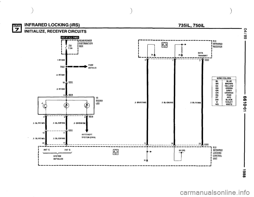 BMW 750il 1988 E32 Electrical Troubleshooting Manual 